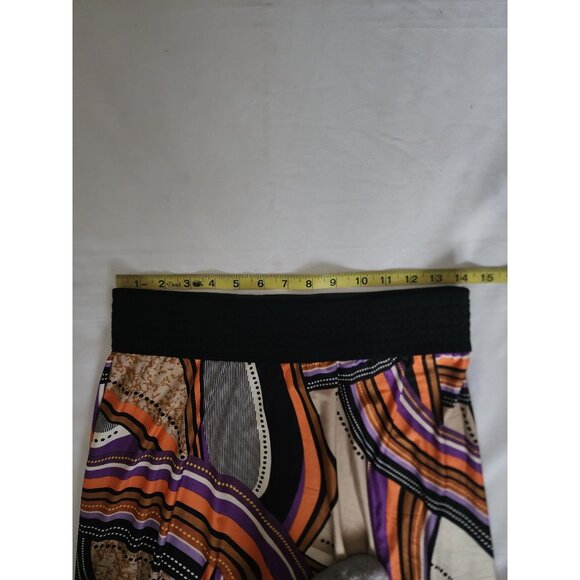 Robert Louis Women's Black Multicolor Print Pattern A-Line Maxi Skirt Medium - Picture 6 of 8